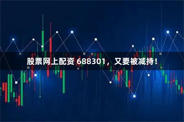 股票网上配资 688301，又要被减持！